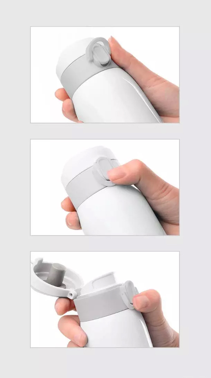 Viomi stainless vacuum cup открывать одной рукой